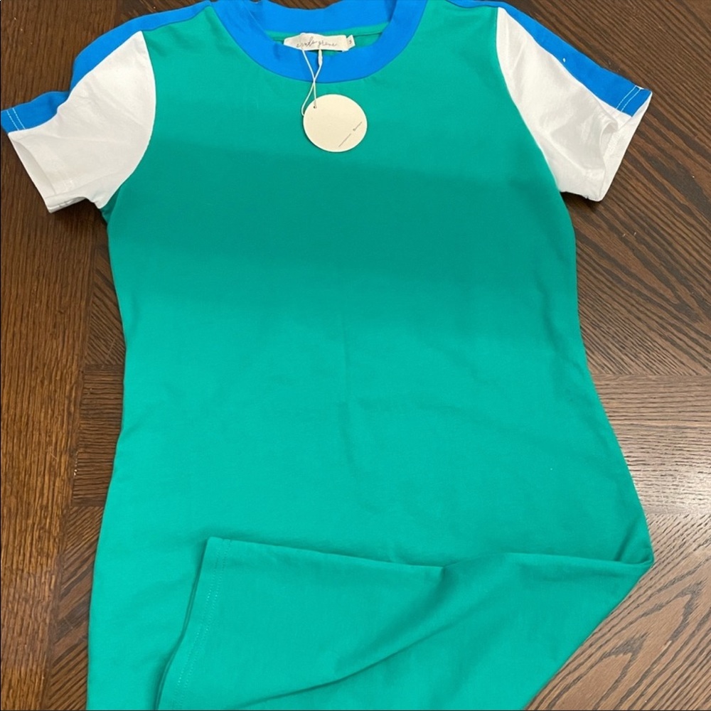 Panda Grove color block short sleeve t-shirt dress